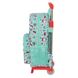 Schulrucksack mit Rädern Hello Kitty Sea lovers türkis 26 x 34 x 11 cm