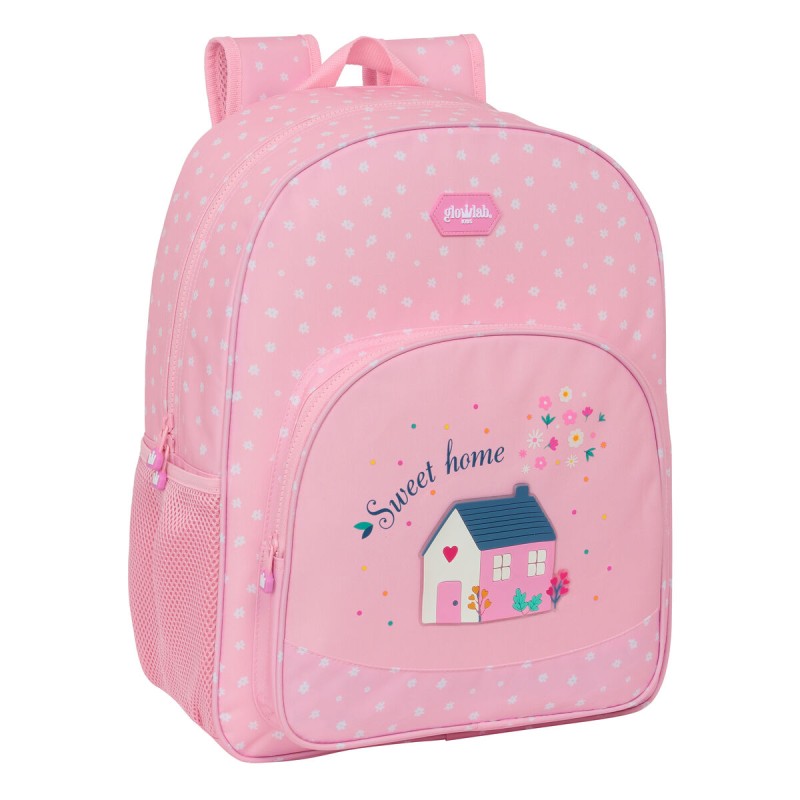 Schulrucksack Glow Lab Sweet home Rosa 33 x 42 x 14 cm