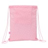 Rucksacktasche mit Bändern Glow Lab Sweet home Rosa 26 x 34 x 1 cm