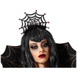 Stirnband Schwarz Spinnennetz Halloween