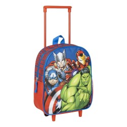 Schulrucksack mit Rädern The Avengers Blau 25 x 30 cm