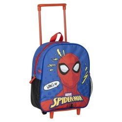 Schulrucksack mit Rädern Spider-Man Blau 10 x 30 x 25 cm