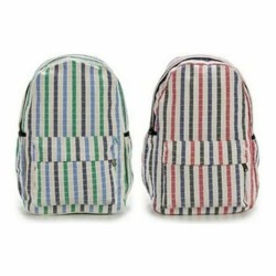 Schulrucksack Streifen Bunt 13 x 45 x 31 cm 12 Stück