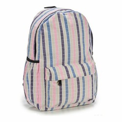 Schulrucksack Streifen Bunt 13 x 45 x 31 cm 12 Stück