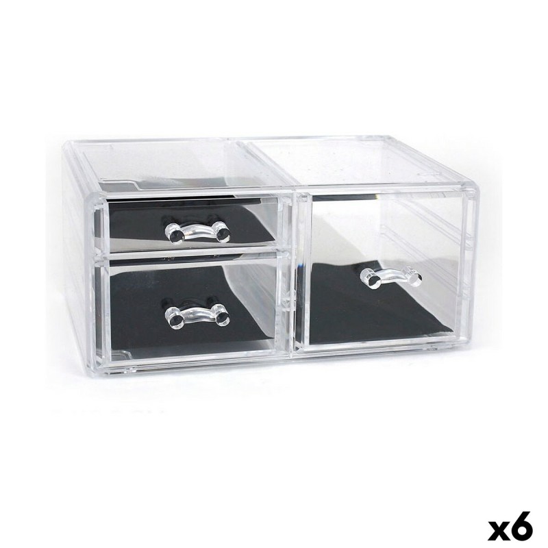 Mehrzweck-Organizer Confortime Kunststoff Durchsichtig 23,8 x 15,3 x 10,8 cm (6 Stück)