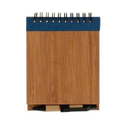 Mini-Ringheft mit Kugelschreiber Bambus 1 x 10 x 13 cm (24 Stück)