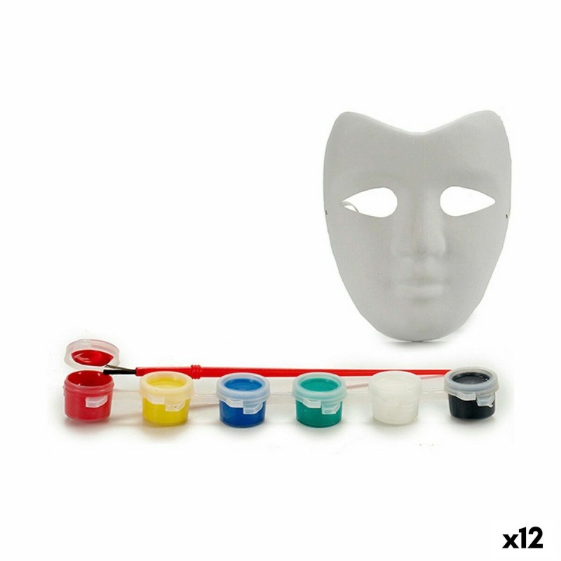 Malerei-Set Weiß Maske (12 Stück)