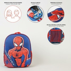 Schulrucksack Spider-Man Blau 25 x 31 x 10 cm