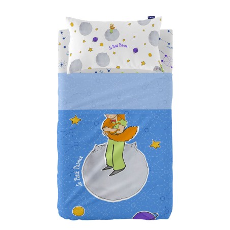 Bettwäsche-Set HappyFriday Le Petit Prince Accolade Bunt Babybettchen 2 Stücke