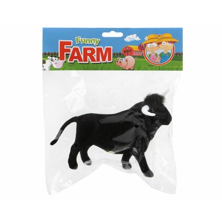 Stier Funny Farm Schwarz 16 x 11 cm