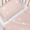 Bettwäsche-Set HappyFriday Basic Kids Little star Rosa Babybettchen 2 Stücke