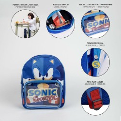 Schulrucksack Sonic Blau 25 x 3 x 12 cm