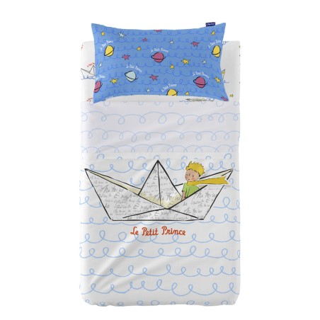 Bettwäsche-Set HappyFriday Le Petit Prince Navire Bunt Babybettchen 2 Stücke