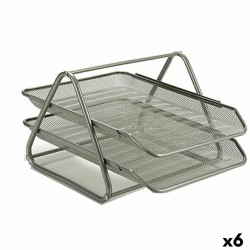 Qualifizierungsschale Raster Silberfarben Metall 6 Stück 35,5 x 27,5 x 21 cm