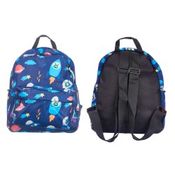 Schulrucksack Raumschiff Bunt 28 x 12 x 22 cm (12 Stück)