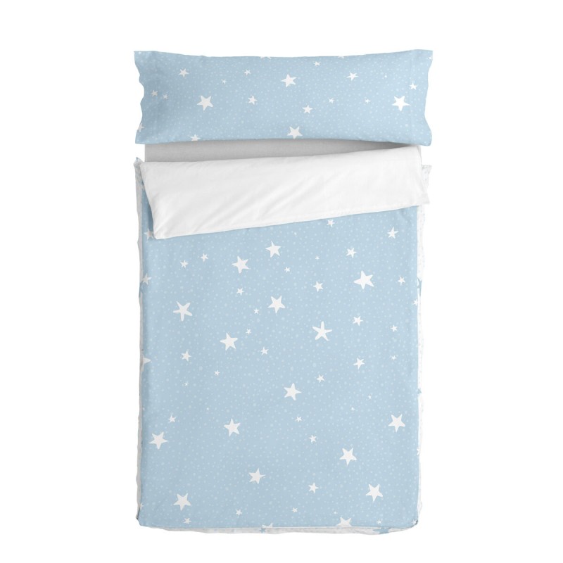 Bettbezug ohne Füllung. HappyFriday Basic Kids Little star Blau 90 x 200 cm