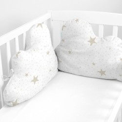 Wiegenschützer HappyFriday Basic Kids Little star Beige 60 x 40 cm