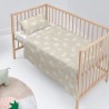 Bettwäsche-Set HappyFriday Basic Kids Clouds Beige Babybettchen 2 Stücke