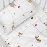 Bettwäsche-Set HappyFriday HF Mini Woods Animals Bunt Babybettchen 2 Stücke